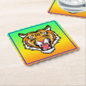 Dessous-de-verre En Papier Tigre torche tête-25818 (Incliné)