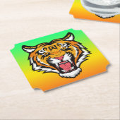 Dessous-de-verre En Papier Tigre torche tête-25818 (Incliné)