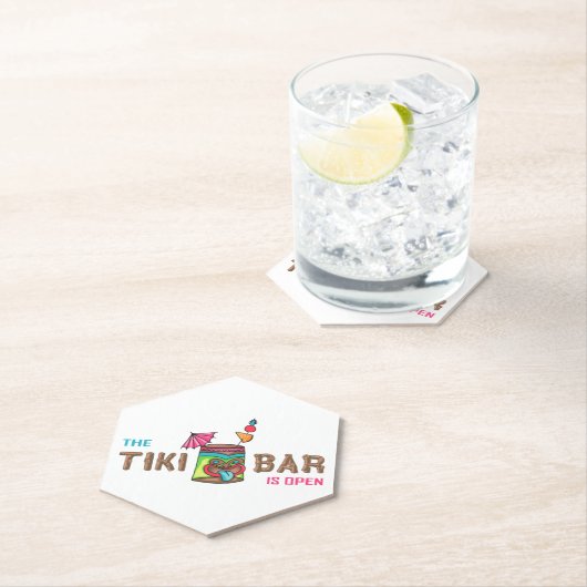 Dessous-de-verre En Papier Tiki Bar (En situation)
