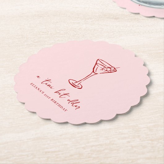 Dessous-de-verre En Papier Tini Bit Older Personalized Birthday Party (Incliné)