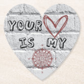 Dessous-de-verre En Papier Ton coeur est mon boussole (Devant)