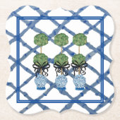 Dessous-de-verre En Papier Topiary Chinoiserie Ginger Jar (Devant)