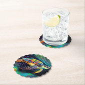 Dessous-de-verre En Papier Tortue de mer (En situation)