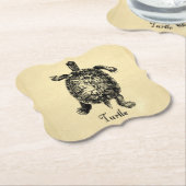 Dessous-de-verre En Papier TORTUE vintage (Incliné)