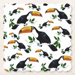 Dessous-de-verre En Papier Toucans Tropicaux - Jungle Ludique