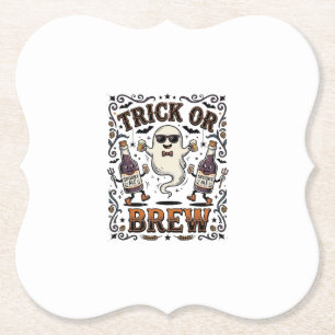 Dessous-de-verre En Papier Tour de potion d'Halloween ou Brasserie Vintage Gr