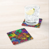 Dessous-de-verre En Papier Tourbillonneurs colorés abstraits / (En situation)