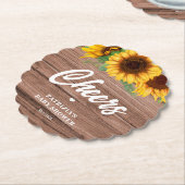 Dessous-de-verre En Papier Tournesol automne | BABY SHOWER (Incliné)