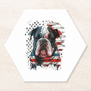 Dessous-de-verre En Papier TOUS LES AMÉRICAINS Amateurs de CHIENS anglais bul