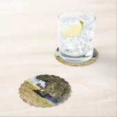 DESSOUS-DE-VERRE EN PAPIER TRAINS À VAPEUR (En situation)