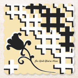 Dessous-de-verre En Papier Trellis Fleur Support de Verre