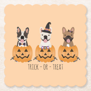Dessous-de-verre En Papier Trick Ou Treat Citrouille