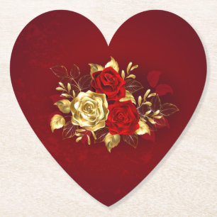 Dessous-de-verre En Papier Trois Roses de bijoux