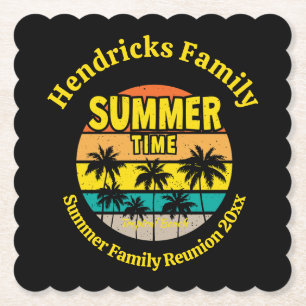 Dessous-de-verre En Papier Tropical Sunset Family Reunion Custom