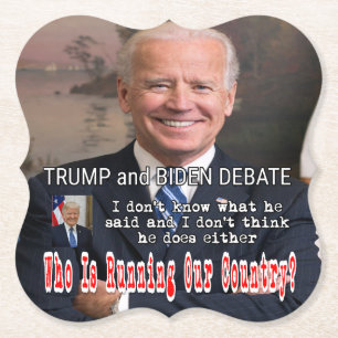 Dessous-de-verre En Papier Trump et Biden