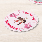 Dessous-de-verre En Papier Tu es ma Saint Valentin (Incliné)