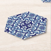 Dessous-de-verre En Papier Tuile bleue portugaise (Incliné)