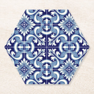 Dessous-de-verre En Papier Tuile bleue portugaise