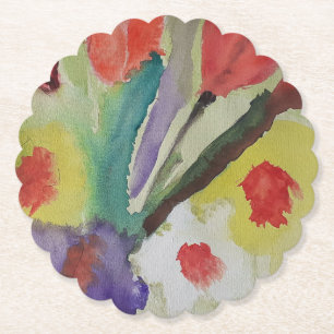 Dessous-de-verre En Papier Tulipes Abstraites et Fleurs de ressort Dessous de