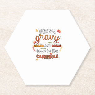 Dessous-de-verre En Papier Turquie Gravy Beans Rolls Laissez-Moi Voir Cassero
