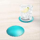 Dessous-de-verre En Papier Turquoise Chic Aqua Blue (En situation)