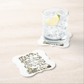 Dessous-de-verre En Papier Typographie bon thanksgiving Citrouille de récolte (En situation)