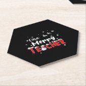 Dessous-de-verre En Papier Un joyeux enseignant Snowman Enseigner Noël (Incliné)