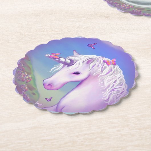 Dessous-de-verre En Papier Un paradis mauve (Incliné)