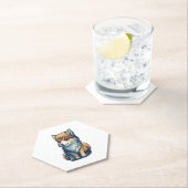 Dessous-de-verre En Papier Un Petit Chiot Mignonne (En situation)