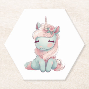 Dessous-de-verre En Papier Une jolie licorne fière