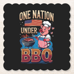 Dessous-de-verre En Papier Une nation sous les BBQ – Maître Grillmaster Vinta
