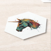 Dessous-de-verre En Papier Unicorne Abstraite (Incliné)