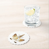 Dessous-de-verre En Papier Unicorne d'étincelle dorée (En situation)