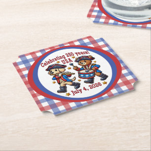 Dessous-de-verre En Papier USA 250th Anniversary Souvenir - Patriotique