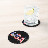 Dessous-de-verre En Papier USA pour Noël (En situation)