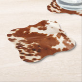 Dessous-de-verre En Papier Vache blanche Brown (Incliné)