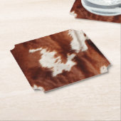 Dessous-de-verre En Papier Vache blanche Brown (Incliné)