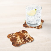 Dessous-de-verre En Papier Vachette Brown (En situation)