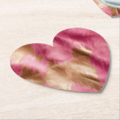 Dessous-de-verre En Papier Vachette Brown Western Pink Gold (Incliné)