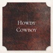 Dessous-de-verre En Papier Vachette en cuir Brown Faux Sud-Ouest (Devant)