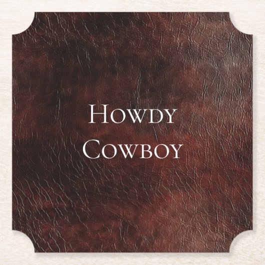 Dessous-de-verre En Papier Vachette en cuir Brown Faux Sud-Ouest (Devant)