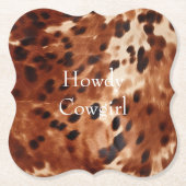 Dessous-de-verre En Papier Vachette noire Brown (Devant)