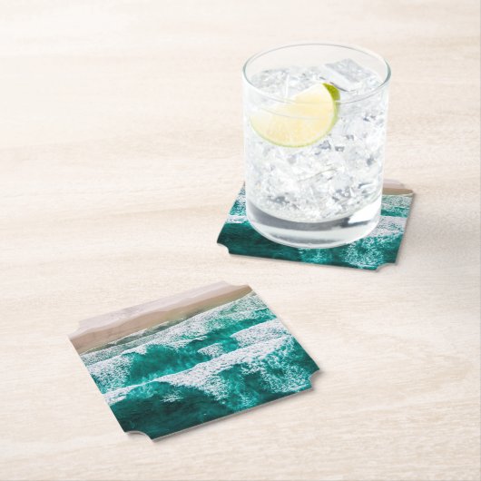 Dessous-de-verre En Papier Vagues (En situation)