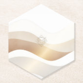 Dessous-de-verre En Papier Vagues calmes du désert avec Fennec Essence | Se m (Devant)