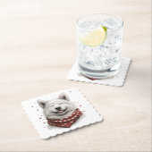 Dessous-de-verre En Papier Valentines Day Samoyed Dog (En situation)