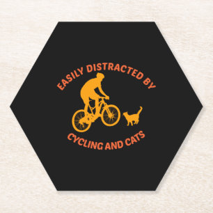 Dessous-de-verre En Papier vélo et chat
