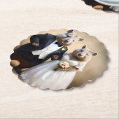 Dessous-de-verre En Papier "Véritable Amour En Bas : Wombats Tying The Knot (Incliné)