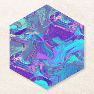 Dessous-de-verre En Papier verre artistique aile de fée - bleus et violets :