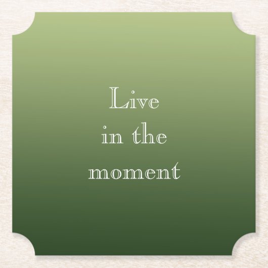 Dessous-de-verre En Papier Vert concombre (Devant)