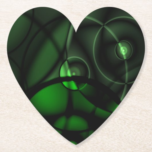 Dessous-de-verre En Papier Vert forestier (Devant)